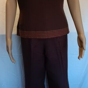 Liz Claiborne, Pant Suit, Brown (Size 12)